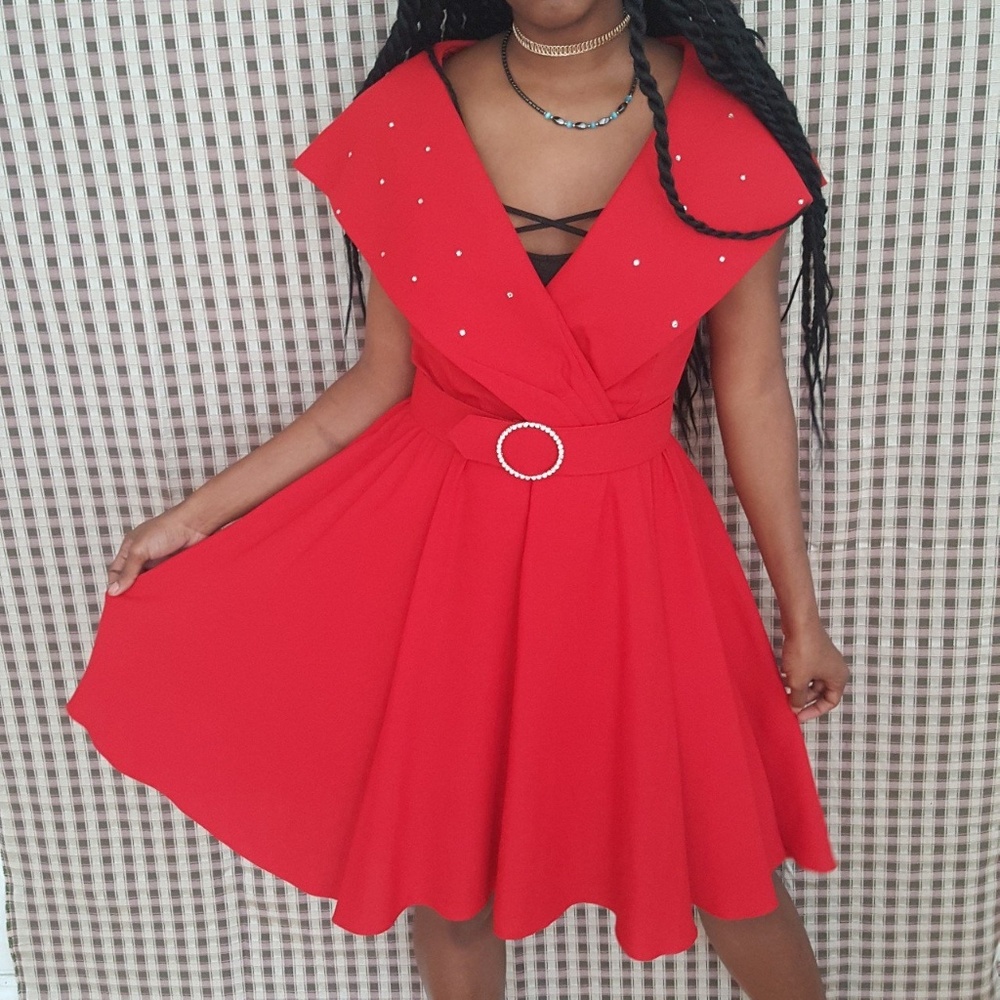 Vintage 80s red dress